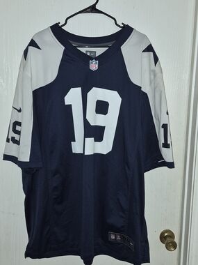 DALLAS COWBOYS JERSEY # 19 AMARI COOPER 3XL NAVY BLUE & WHITE preowned